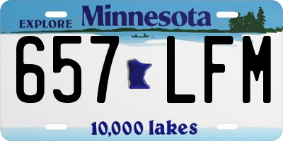 MN license plate 657LFM
