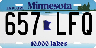 MN license plate 657LFQ