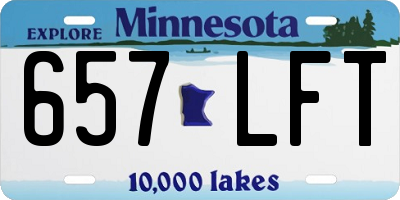 MN license plate 657LFT