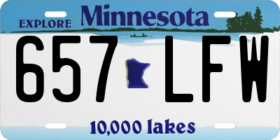 MN license plate 657LFW