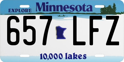 MN license plate 657LFZ