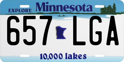 MN license plate 657LGA