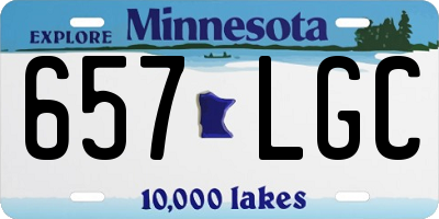 MN license plate 657LGC