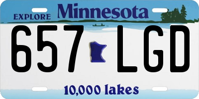 MN license plate 657LGD