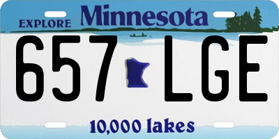 MN license plate 657LGE
