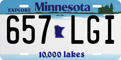 MN license plate 657LGI