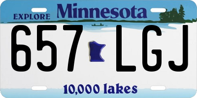 MN license plate 657LGJ