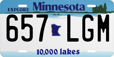 MN license plate 657LGM