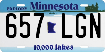 MN license plate 657LGN