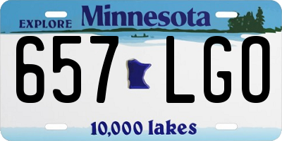 MN license plate 657LGO