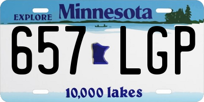 MN license plate 657LGP