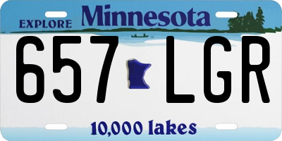 MN license plate 657LGR