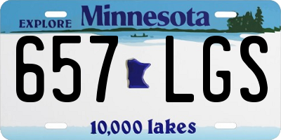 MN license plate 657LGS