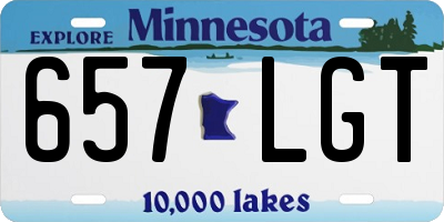 MN license plate 657LGT