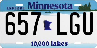 MN license plate 657LGU