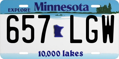 MN license plate 657LGW