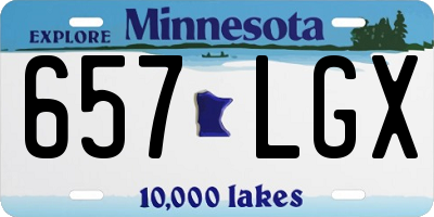 MN license plate 657LGX