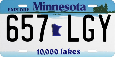 MN license plate 657LGY