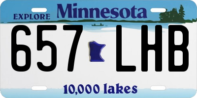 MN license plate 657LHB