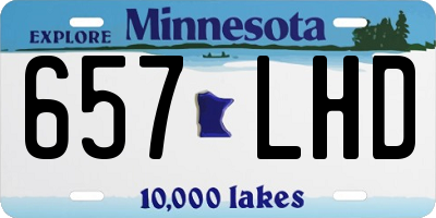 MN license plate 657LHD