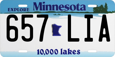 MN license plate 657LIA