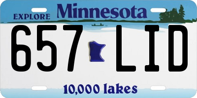MN license plate 657LID