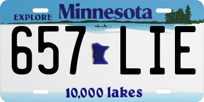MN license plate 657LIE
