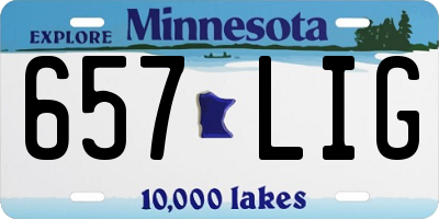 MN license plate 657LIG