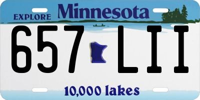 MN license plate 657LII