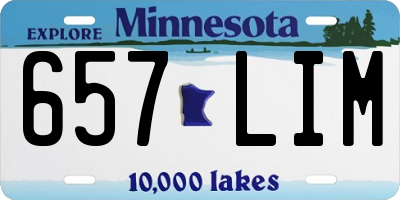 MN license plate 657LIM