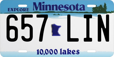 MN license plate 657LIN