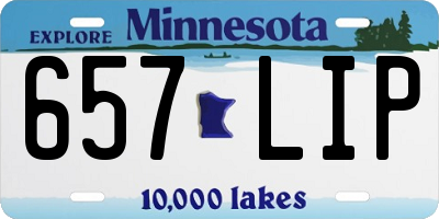 MN license plate 657LIP
