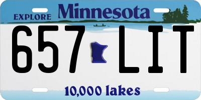 MN license plate 657LIT