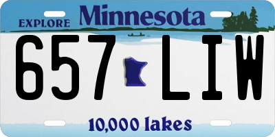 MN license plate 657LIW