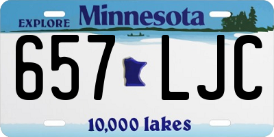 MN license plate 657LJC