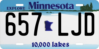 MN license plate 657LJD