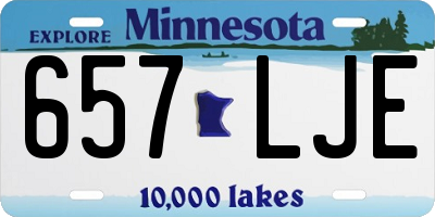 MN license plate 657LJE
