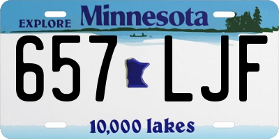 MN license plate 657LJF