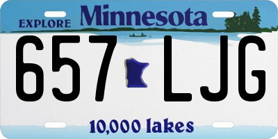 MN license plate 657LJG