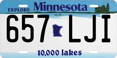 MN license plate 657LJI