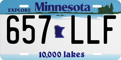 MN license plate 657LLF