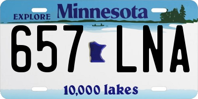 MN license plate 657LNA