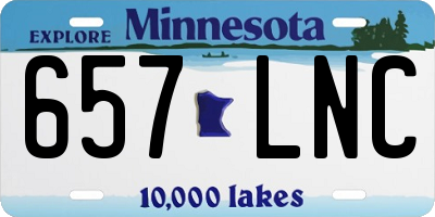 MN license plate 657LNC