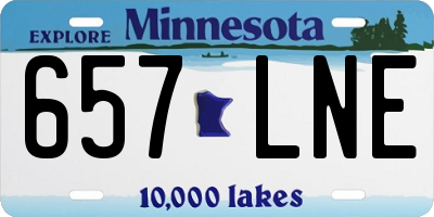 MN license plate 657LNE