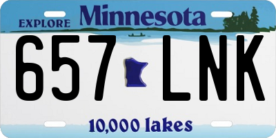 MN license plate 657LNK