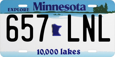 MN license plate 657LNL