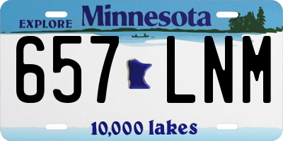 MN license plate 657LNM