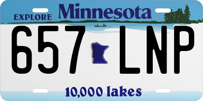 MN license plate 657LNP