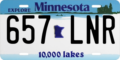 MN license plate 657LNR