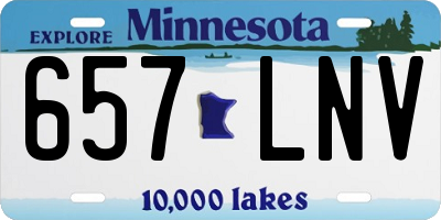 MN license plate 657LNV